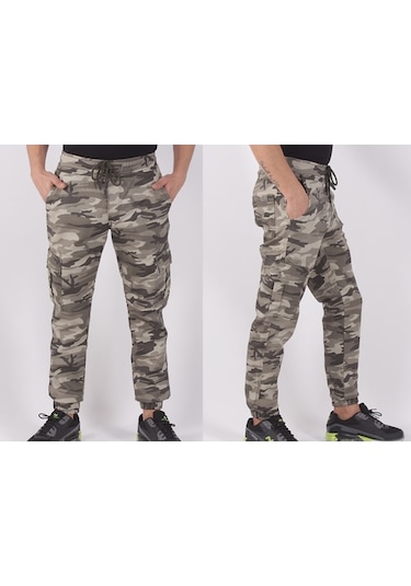 Bel-Paça Lastikli,Cepli Kamuflaj Pantolon-91000-1