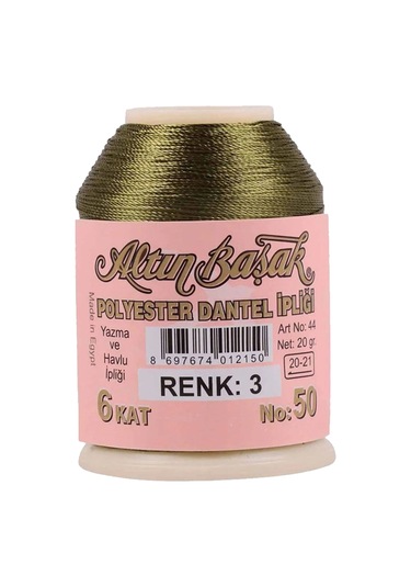 3 Adet Altınbaşak Oya Ve Dantel İpi 20 Gr - Royaleks - No: 512 -