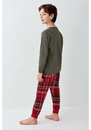 Arnetta Erkek Çocuk Yeşil Pijama Takımı Ar3513-c-v1