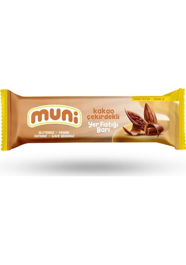 Muni Kakao Çekirdekli Yer Fıstığı Barı 12 x 40 G