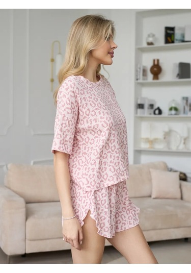 P.u.n.a. Müslin Şort Ve Tişörtlü Pijama 373429491 Pembe
