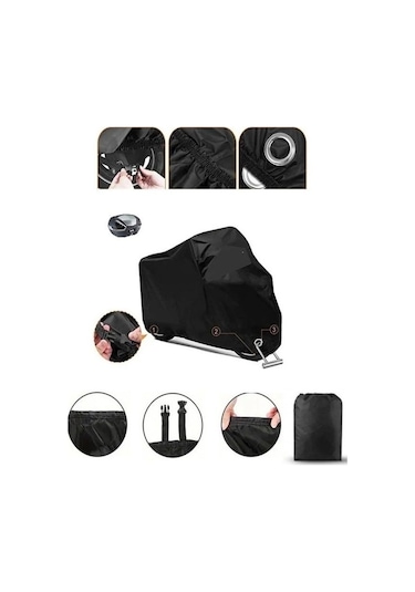 Hero Xpulse 200t Siyah Kilit Uyumlu Motor Brandası Ultra Kalın Motosiklet Brandası