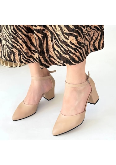 Mulen Nude Cilt Kadın Topuklu Ayakkabı Nude