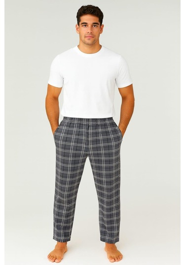 Erkek Desenli Cepli % 100 Pamuk Tek Alt Füme Füme