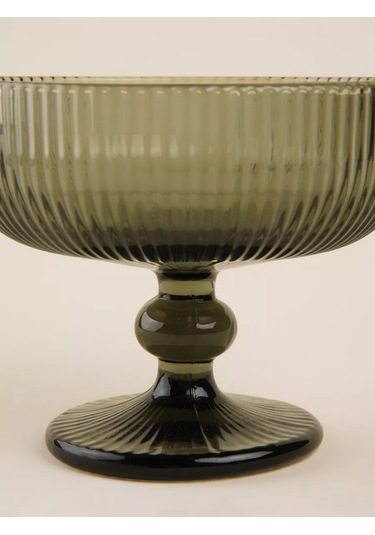 Sl Home Modern Ayaklı Cam Kreme Lüks 300 Ml, Grafit 239405392