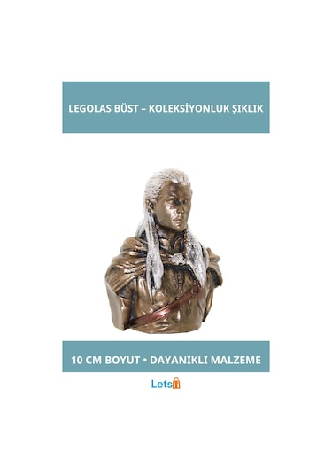 Yüksek Kaliteli 10 Cm Polyester Legolas Büst Figürü 1 Adet