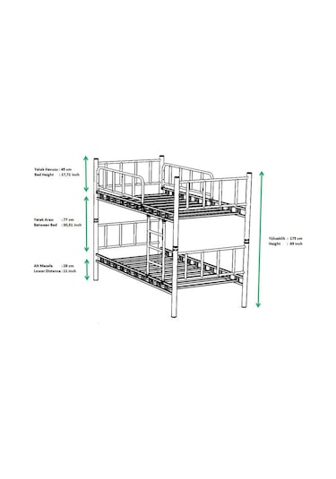 Argimo Zambak Metal Ranza Ve Karyola Siyah 90 X 190