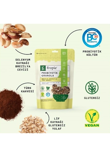 Fropie Probiyotik Granola - Brezilya Cevizi & Kahve 200 G