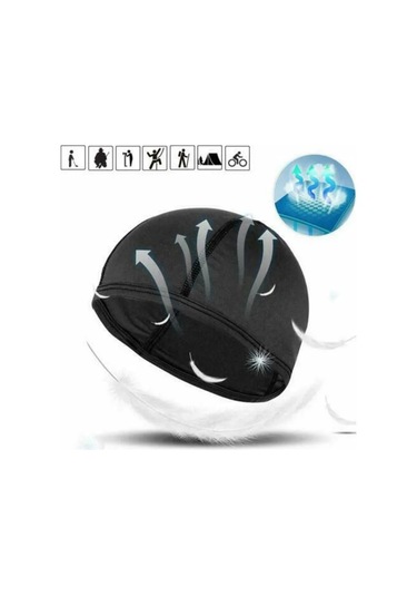 Chuangyinshop Siyah 1 Adet Nefes Alabilir Polyester Kask Astarı Ter Emici Bisiklet Ve Motosiklet Aksesuarı