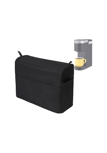 Homyl Kahve Makinesi Toz Kapağı Mutfak Aletleri İçin Kolay Siyah