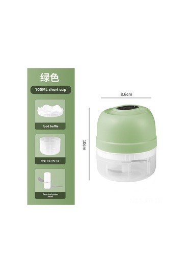 Xiyyadms Ev İçi Elektrikli Mini Sarımsak Ezici - Kablosuz Mutfak Aleti, Bebek Yemeği Ve Et Çırpıcı, 100ml Yeşil Yeni 100 Ml Yeşil