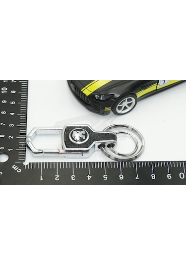 Peugeot Uyumlu Logo Amblem Deri Metal Stil Anahtarlık