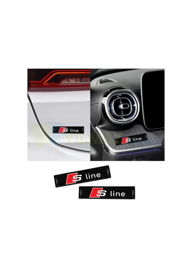 Audi S Line Kapı Kolu Torpido Konsol Ayna Damla Silikon Araba Oto Sticker Etiket Yapıştırma