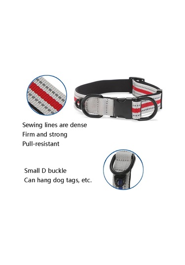 Evcil Hayvan Tasması For S Gümüş Siyah Kırmızı Haki