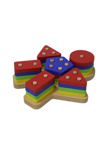 Eğitici Ahşap Geometrik Şekilli Montessori Bul Tak 25 Parça Oyunu Kokusuz, Sağlıklı, Boyası Çıkmaz