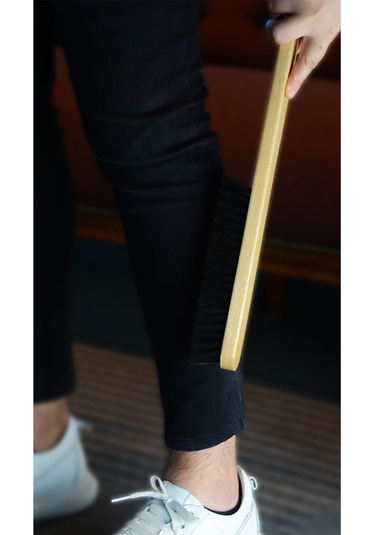 Nyn Ahşap Fırça Elbise Ayakkabı Fırçası 40 Cm Uzunluğunda Naturel