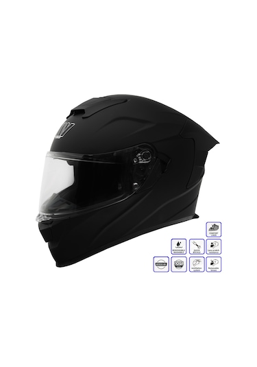 My Helmets Mks001-mb Yarış Spoiler Güneş Vizörlü Şeffaf Full Face Motosiklet Kaskı Çok Renkli