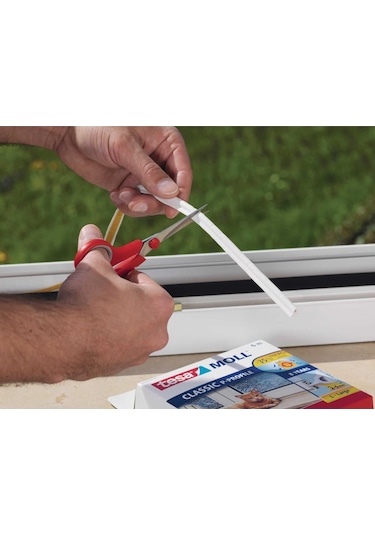 Tesamoll D Profil, Kapı Pencere Isı İzolasyon Bandı, Beyaz, 6m X 9mm X 7mm Diğer