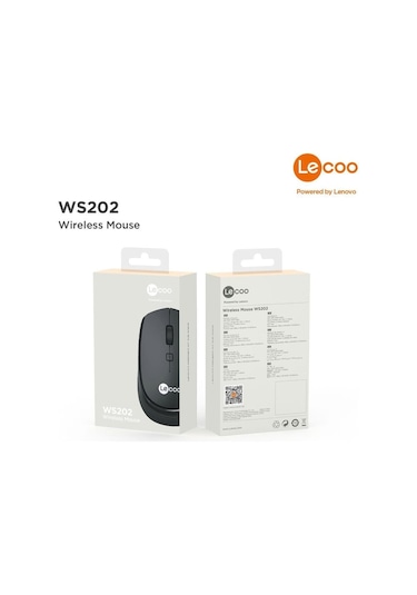 Lecoo Ws202 1600 Dpi 4 Tuşlu Kablosuz Mouse Siyah - 556787747