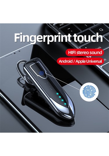 Me-3 Bluetooth 5.0 İş Tarzı Dokunmatik Anahtarlı Bluetooth Kulaklık Siyah