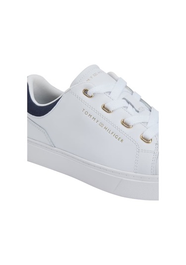 Kadın Altın Rengi Detaylı Cupsole Tabanlı Sneaker - Beyaz/lacivert White / Space Blue