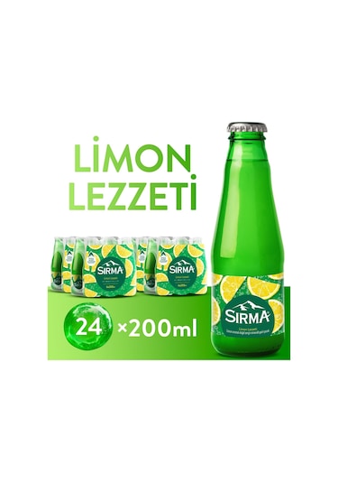 Sırma C Vitaminli Limon Aromalı Doğal Maden Suyu 200 Ml X 24 Adet