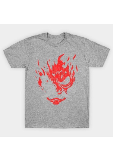 Gri Unisex Moda Tshirt Cyberpunk Baskı Plus Boyut Xs-6xl T-shirt 100%pamuk Tops O Yaka Kısa Kollu Tees Gri