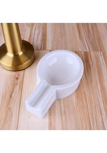 Perlotus Porselen Beyaz Şeffaf Sırlı Puro Küllüğü Sert Porselen 10 Cm