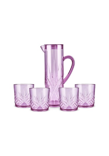 Karaca Foret Akrilik Kırılmaz 5 Parça Sürahi Seti Pembe