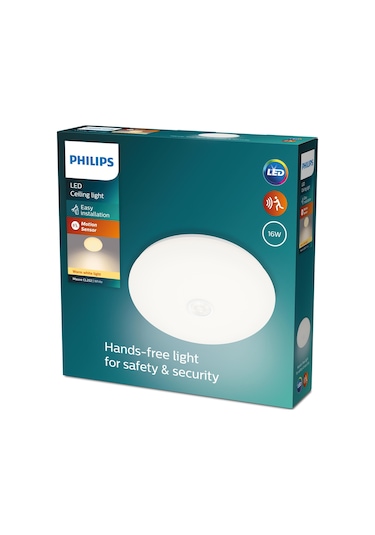 Philips Mauve Hareket Sensörlü Yuvarlak Tavan Lambası 16W 2700K Sarı Işık