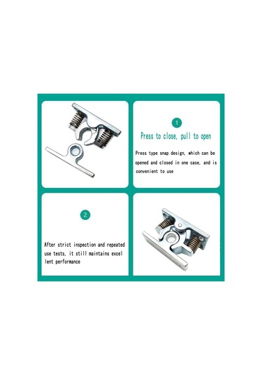 Nayomiglow 1 Adet Yaylı Kapı Kolay Kilitleme Durdurma Mandalı Serbest Bırakma Kelepçesi Çift Makaralı Mandal Mp-3