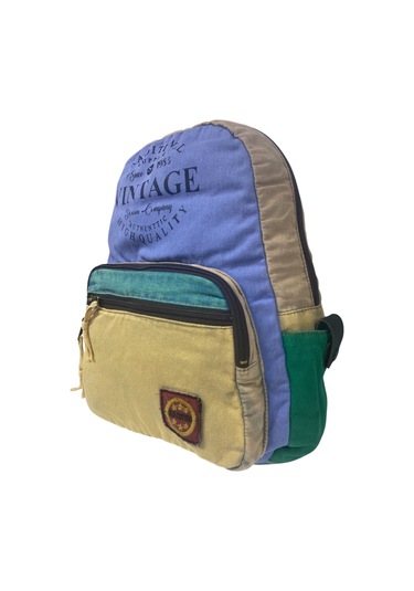 Kaliteli Renkli Vintage Disayn Günlük Sırt Gezi Okul Seyahat Çantası 31 Cm X 41 Cm Yeşil