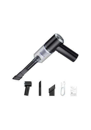 Crackedice Kablosuz El Tipi Araba Süpürgesi Güçlü Emiş, Siyah