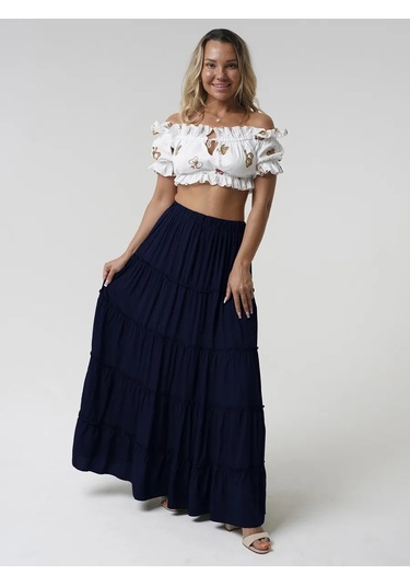 A.punto Tvoj Luk Uzun Maksi Etek 155014579 Mavi