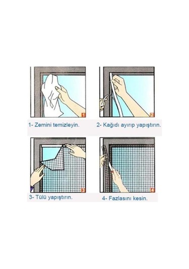 Omak 3 Lü Paket Mıknatıslı Kapı Sinekliği Tülü 2 Adet Pencere Sin (540150046)