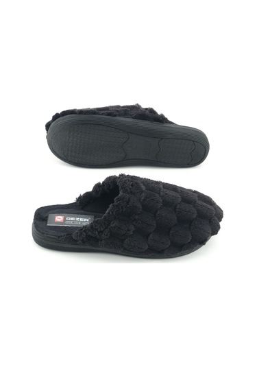 Gezer Kadın Kışlık Rahat Taban Ev Bahçe Terlik Siyah