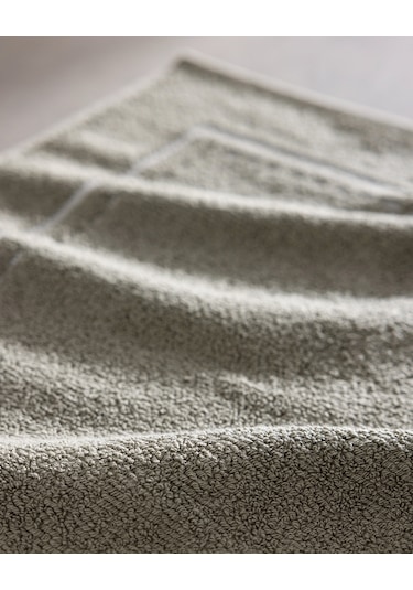 Madame Coco Angeline Pamuklu Ayak Havlusu - Haki - 50x80 Cm - Natural Koleksiyon Hvlu0000000248