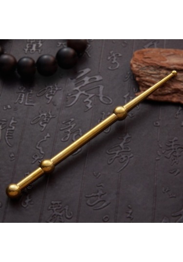 Fortunelane Temiz Bakır Akupresür Kalemi - Akupunktur, Meridian Açma, Vücut Masajı, Kumaş Çanta Hediyeli Çok Renkli Çok Renkli