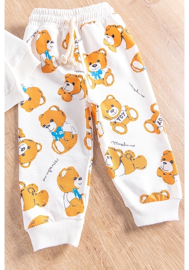 Ayıcık Figürlü 2'li Erkek Bebek Takım 001