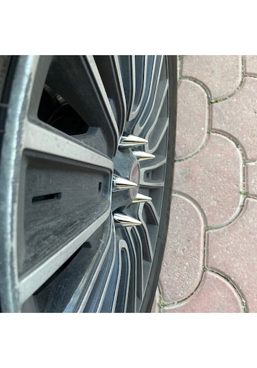 Sivri Mermi Bijon Kapağı Krom Renk Sökme Aparatlı 17mm