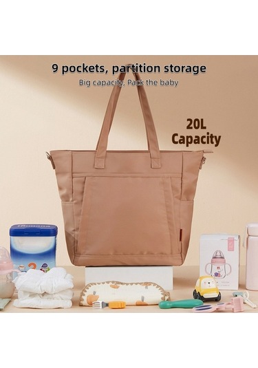 Novahub Moveevo Ma1010 20l Çok Fonksiyonlu Bebek Sırt Çantası, 9 Bağımsız Cep, İç Bölme, Alt Pedi Gri