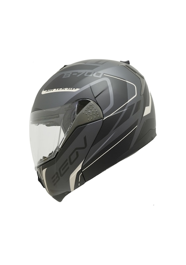 Beon B700 Air Tek Çene Açılır Vizörlü Motosiklet Kask Siyah
