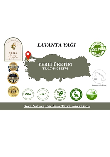 %100 Saf Lavanta Uçucu Yağı 20 Ml - Doğal Ve Sakinleştirici Terapi Yağı 20 ML