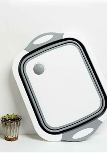 Buffer Katlanabilir Süzgeçli Kesme Tahtası ve Badya