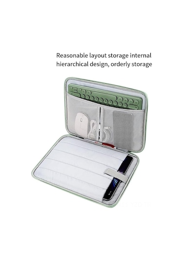 Yuntech01 13.77x10.03x1.18 Cm Nylon Dijital Cihaz Kılıfı - Darbe Ve Kırılma Dayanıklı, Taşınabilir, Çok Amaçlı Saklama Çantası Yeşil Siyah
