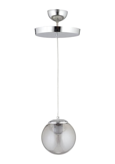 İstanbul Avize Istanbul Avize Sarkıt Tekli Gümüş Tepsili Füme Glop Camlı Avize