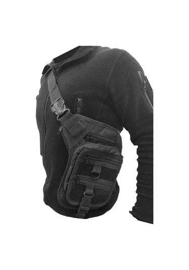 Tactical Siyah Özel Bölmeli Silah Taşıma Bel Ve Bacak Çantası Siyah