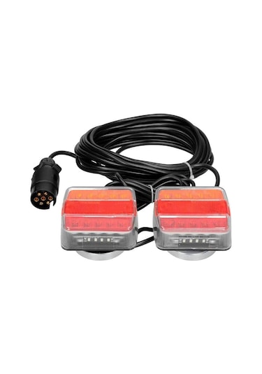 Led Römork Stop Lambası 7 Pin Set Mıknatıslı 10 Metre - 12v-1000
