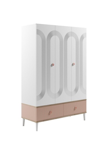 Meltem Kids Fiona Pembe Genç Odası Üç Kapılı Dolap