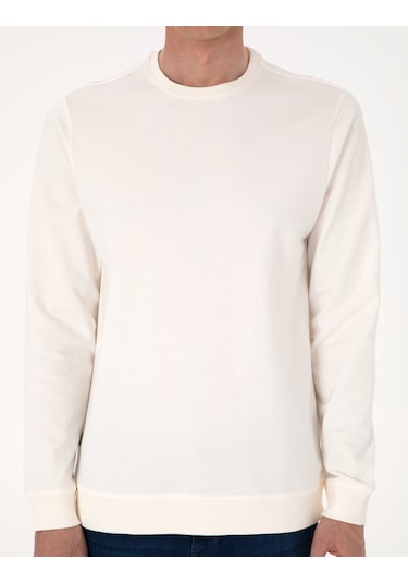 Pierre Cardin Erkek Ekru Sweatshirt 50314054-vr019 Ekru
